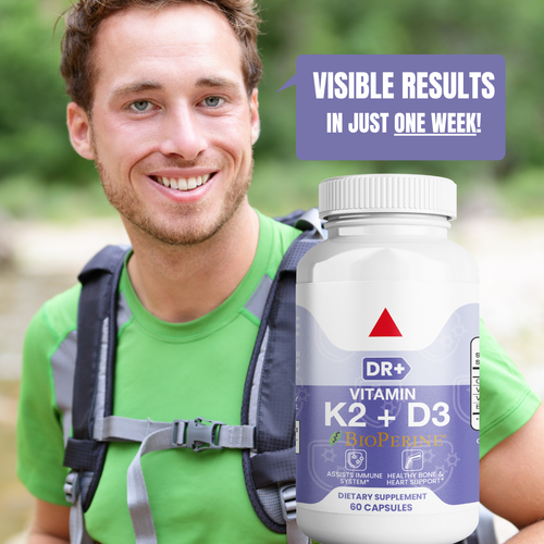 Vitamin K2 (MK7) with D3 5000 IU for Strong Bones, Heart Cardiovascular