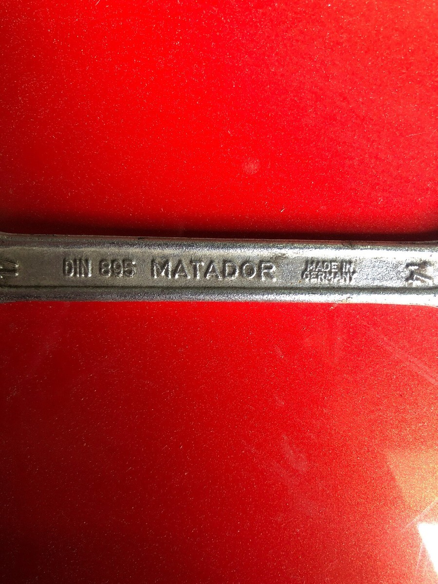 Clé à Embout Ouvert Matador DIN 895 - 8 Mm X 10 Mm, Fabriquée En Allemagne De L'Ouest, Vintage