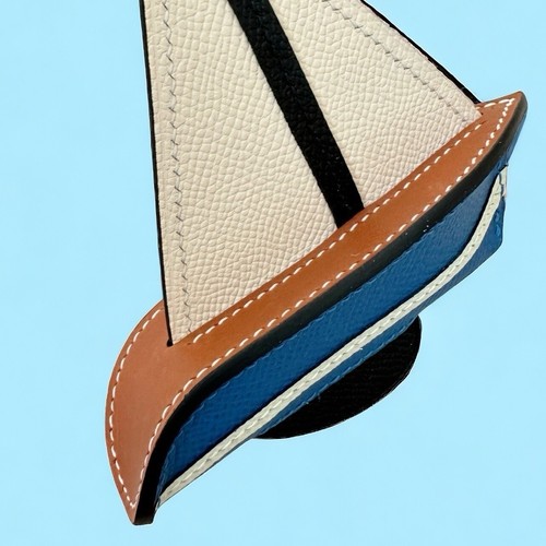 Charm borsa colorata barca a vela in pelle Epsom fatto a mano spedizione economica gratuita - Foto 4 di 10