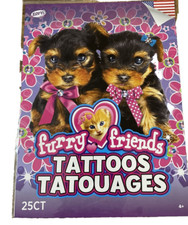 Kids Tattoos Furry Friends 1pk of 25pcs-Brand New-SHIPS N 24 HOURS