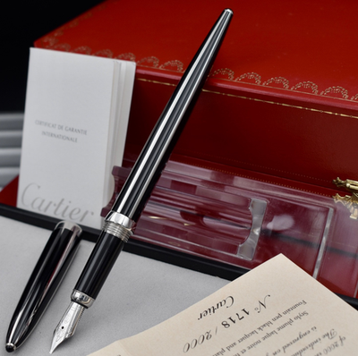 CARTIER Calligraphy Black Lacquer & Platinum Finish Limited