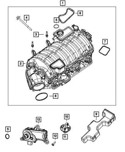 Genuine Mopar Intake Short Running Valve Actuator 05038529AD