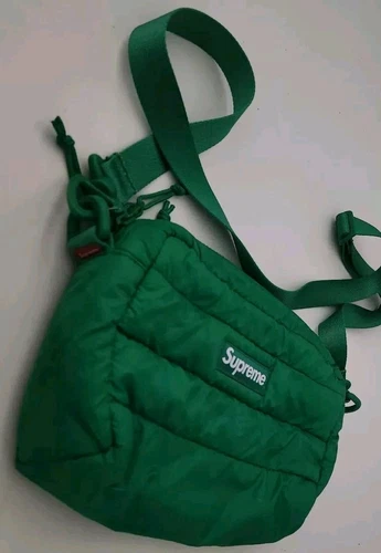 FW22 Supreme puffer side bag Green shoulder Water Resistant