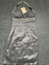 Grey Silver Bodycon Dress Size 8/10