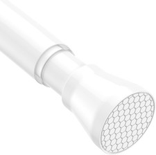 Tension Curtain Rod 28-48 Inch No Drilling Adjustable, Black  Stainless Steel,