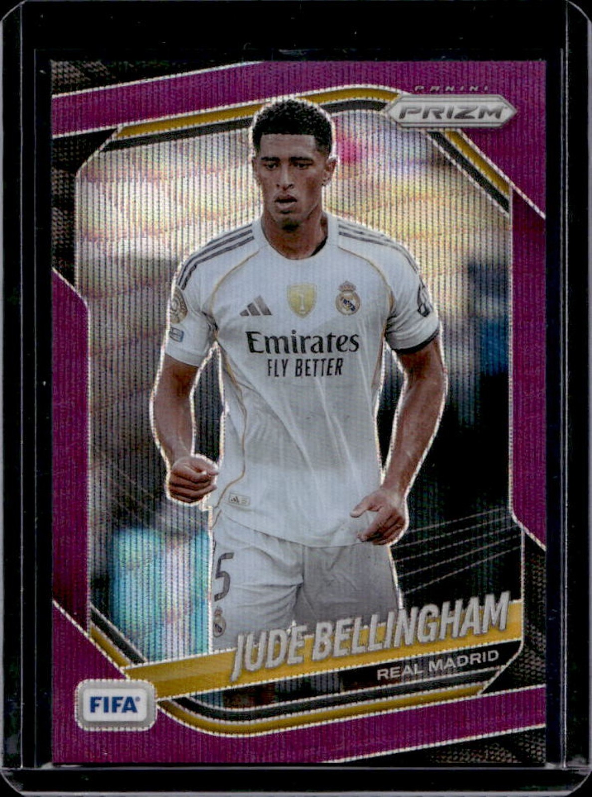 2025-26 Panini Prizm FIFA Jude Bellingham Purple Wave Prizm #/49 Real Madrid view 1