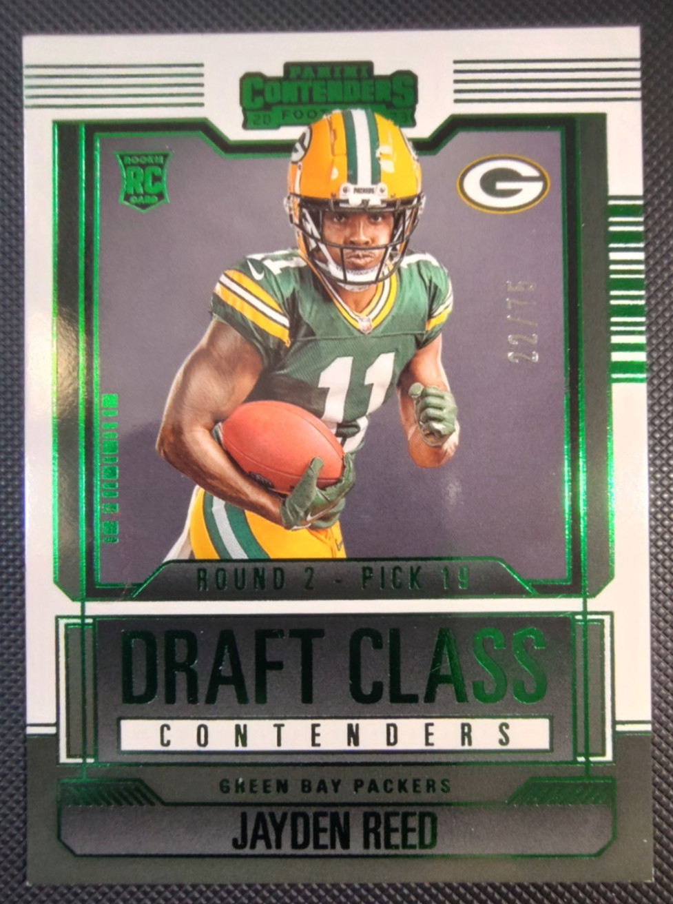 Jayden Reed #14 (RC) Green /75 2023 Panini Contenders Draft Class