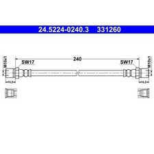 Flexible de frein Porsche 914