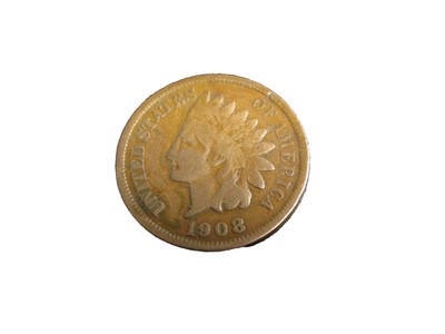 VERY RARE  1908  INDIAN HEAD ONE CENT COIN  BEST VALVE ON E/BAY  *FREE SHIPPING*