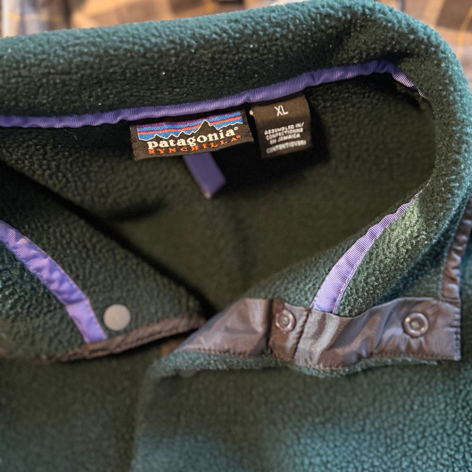 Vintage 90s Patagonia Synchilla Snap-T Fleece Pullover Hunter Green USA Made XL thumbnail 4