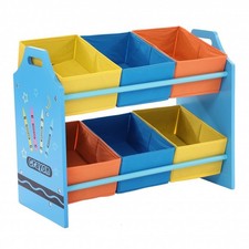 NEW! Childrens Crayon Organisation Toy Games Storage Unit Basket
