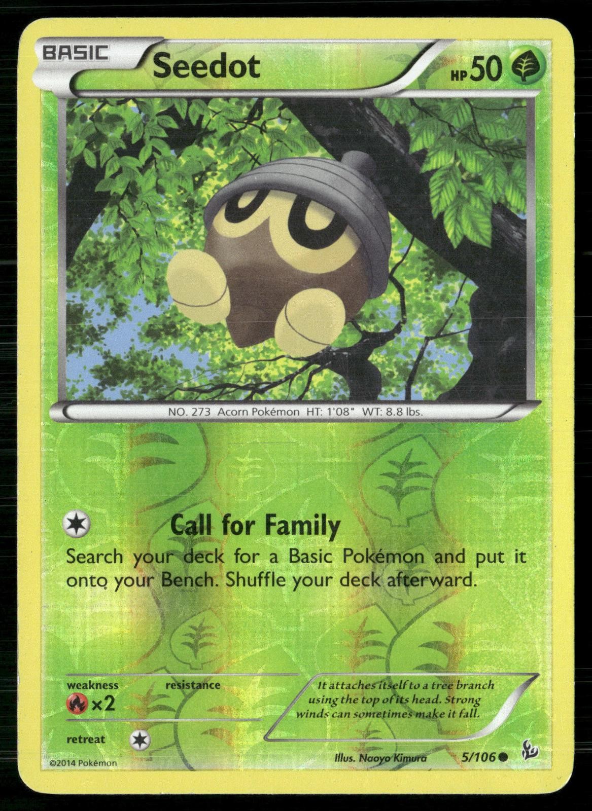 Seedot 5/106 Common Flashfire Pokemon Reverse Holo HP