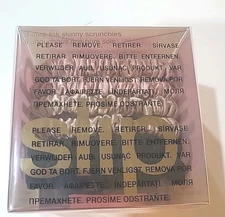 Slip Silk Skinny Scrunchies - 6-pack Silk Hair(2×pink 2×caramel 2×black)