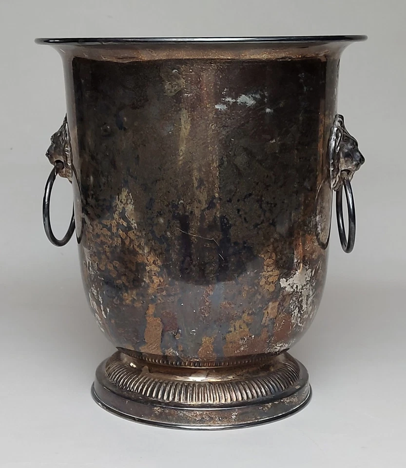 Alter französischer Löwenkopf Sekt Champagner Wein Flaschen Kühler Kübel shabby - Bild 3 von 4