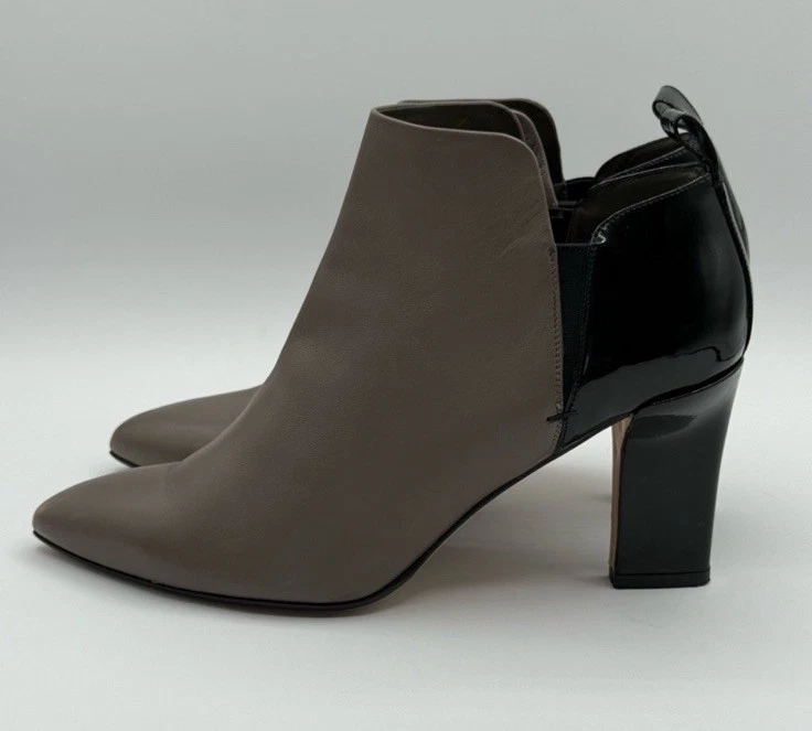 Reed Krakoff Black and Gray Ankle Boots with Block Heel Size 10.5 Us - Image 4 of 4