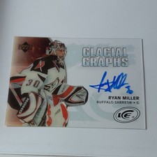 Upper Deck Ice Glacial Graphs Ryan Miller Buffalo Sabres Autographed #GG-RM