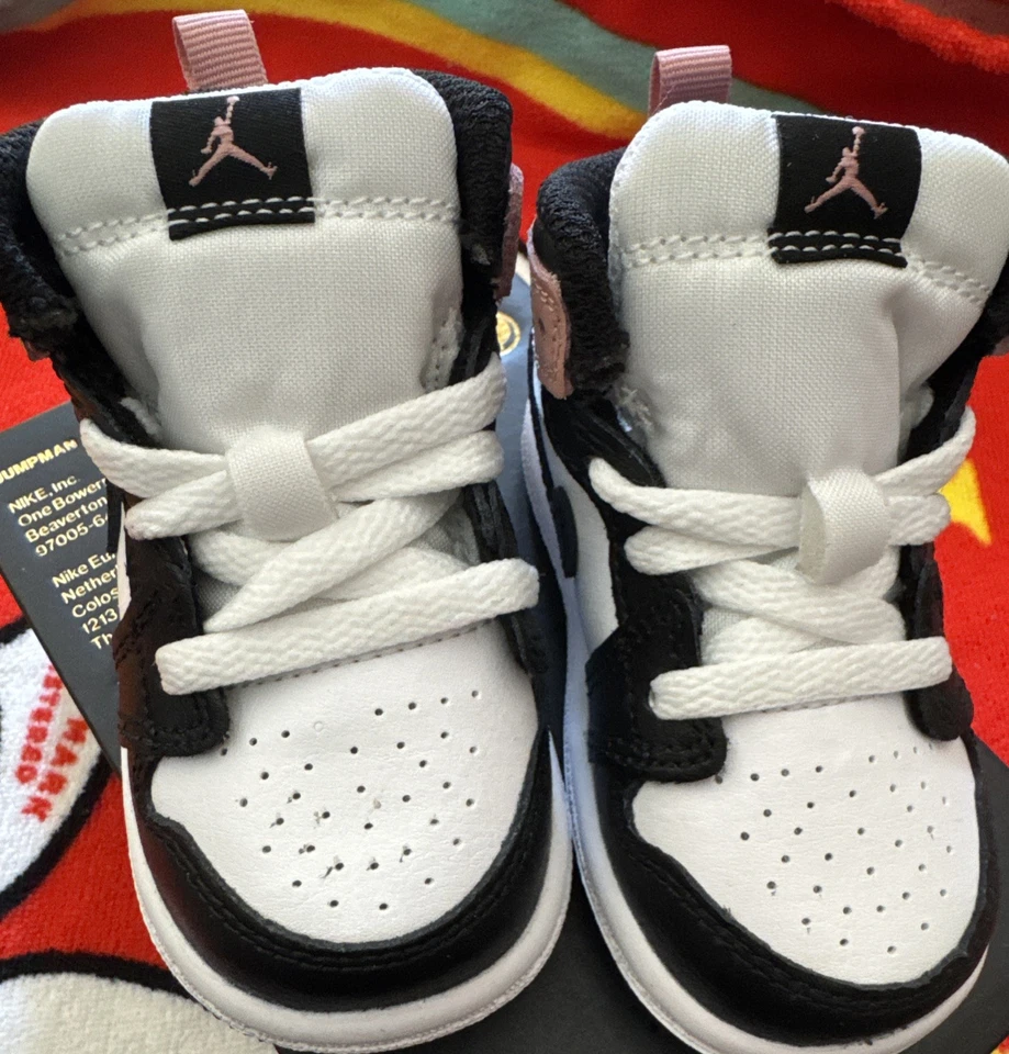 Bebé Niño Pequeño Jordan 1 Mid 4c Nike Zapato Rosa Baloncesto Tenis Niña DQ8425100 Foto 2 de 4