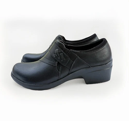 Mocassini Clarks Angie Pearl da donna taglia 5 5 M neri in pelle scarpe comode