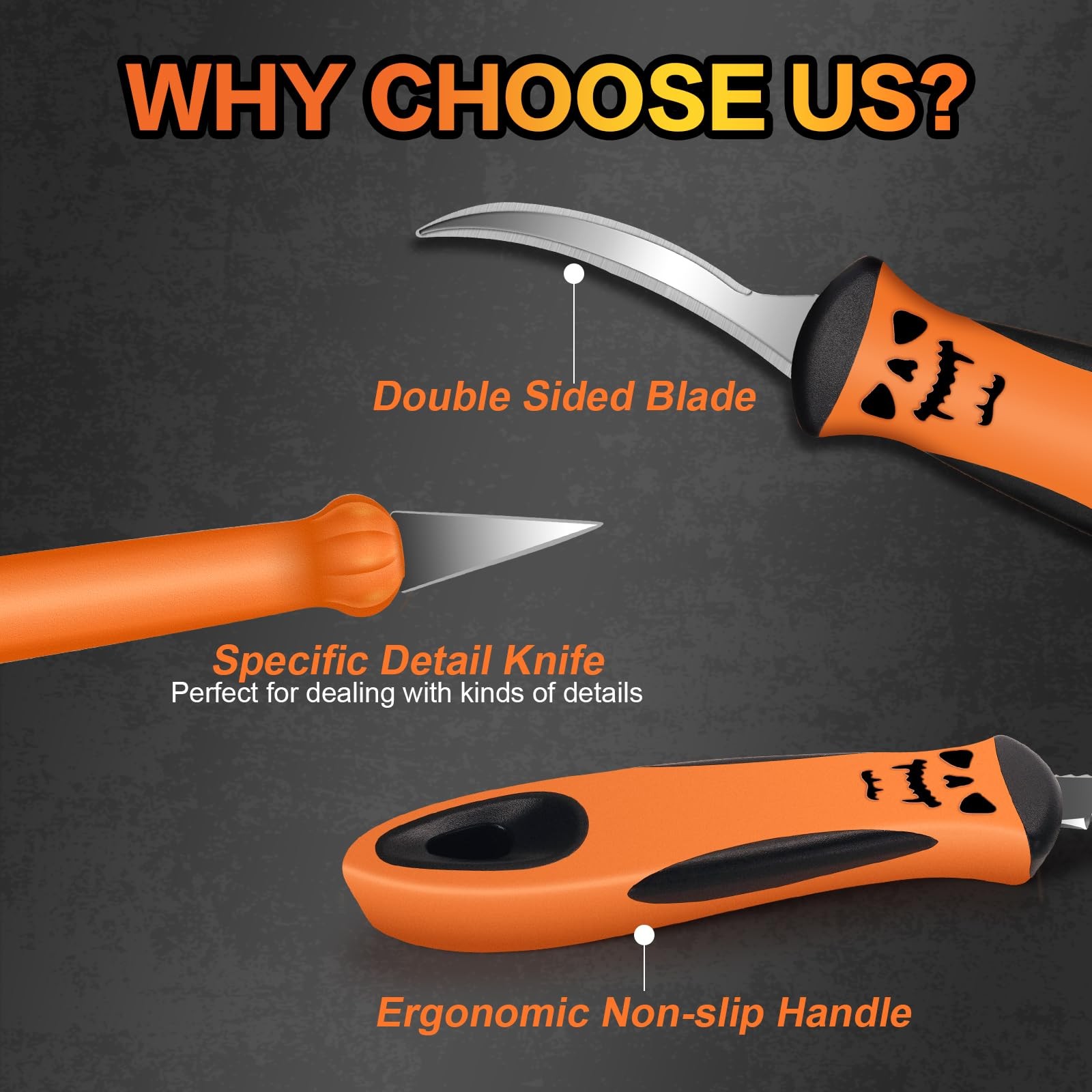 New Best K KERNOWO 11Pcs Pumpking Carving Kit Pumpkin Tools with 15pcs Reusable