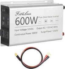 sine Wave Inverter DC 12V Input and AC 110V Output with LCD Display, USB 600W