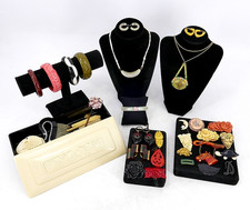 Vintage Eclectic Bakelite Lot with Jewelry, Tools, Box, Hair Clips + More