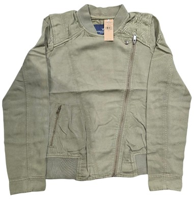 American Eagle Moto Jacket Asymmetrical Zip-Olive-Small-NWT