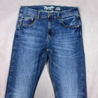 Wrangler Jeans Mens 34x36 Blue Retro Denim Pants Western Workwear Slim Straight