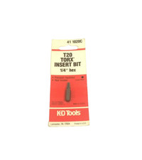 EASCO 411020C T20 Torx bit 1/4" Hex "Made In USA"