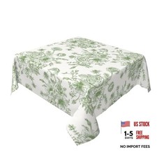 Sage Green Chinoiserie Square Tablecloth 54" x 54" Square Sage Green Floral