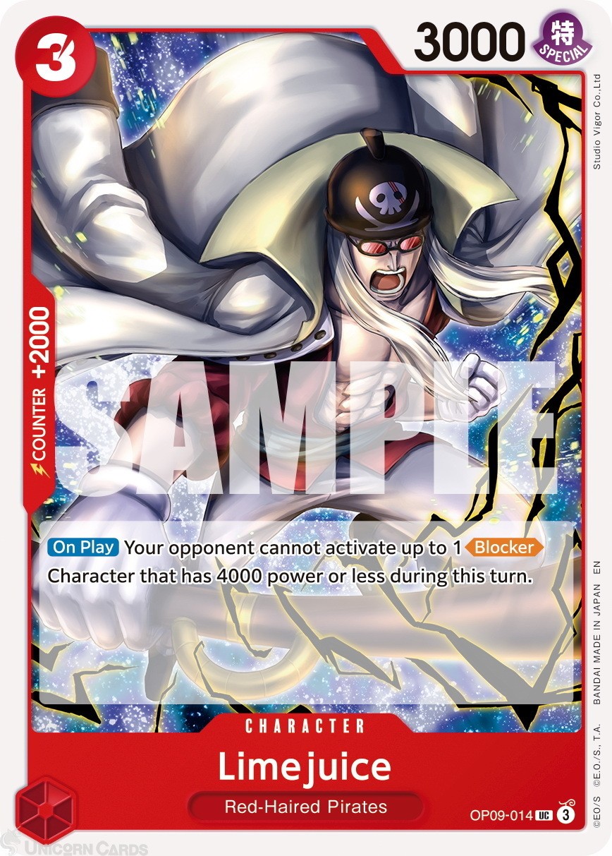OP09-014 Limejuice : Uncommon Normal English One Piece TCG Card : PRB02: One Pie