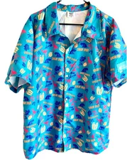 Sugarland Space Cowboys Hawaiian Button-up Shirt Men's Size XL AAA MILB Astros