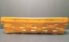 Longaberger 2000 Bread Basket Plastic Protector set Signed Made In USA