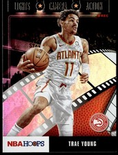 2019-20 Hoops #22 Trae Young Lights Camera Action Holo E1