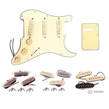 Loaded SSS Pickguard Alnico V Pickup Back Cover 500k Pots Capacitor for ST Strat