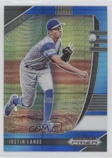 2020 Panini Prizm Draft Picks Blue & Carolina Hyper Justin Lange #PDP34 8d4