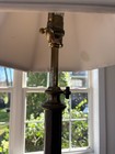 Tall Table Top Lamp, Telescopes from 34" high to 38" High Heavy Brass Base — photo 2