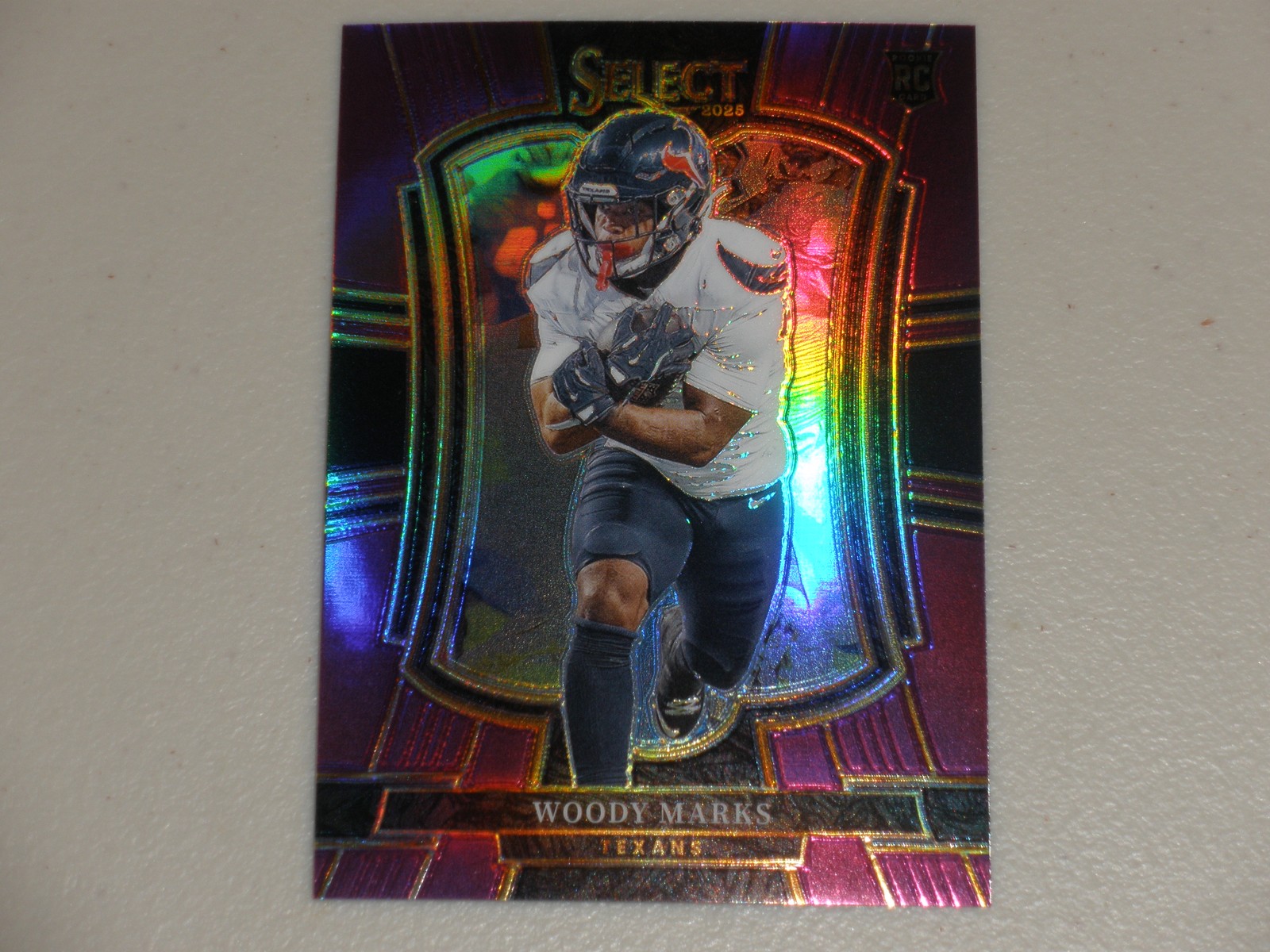 2025 Panini Select Premier Level Purple Prizm #135 Woody Marks 33/75 Rookie RC