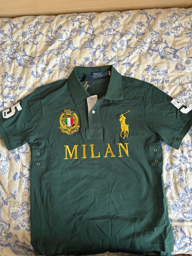 Polo Ralph Lauren Men’s Slim Fit Polo Shirt M Green Milan Embroidered Logo