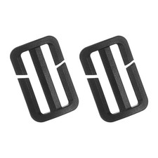 Backpack Strap Clip, Plastic Detachable Slide Buckle 1.3" ID Black 2Pcs