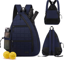 Women'S Pickleball Backpack - Quilted Crossbody Sling Bag for Tennis Picklebal