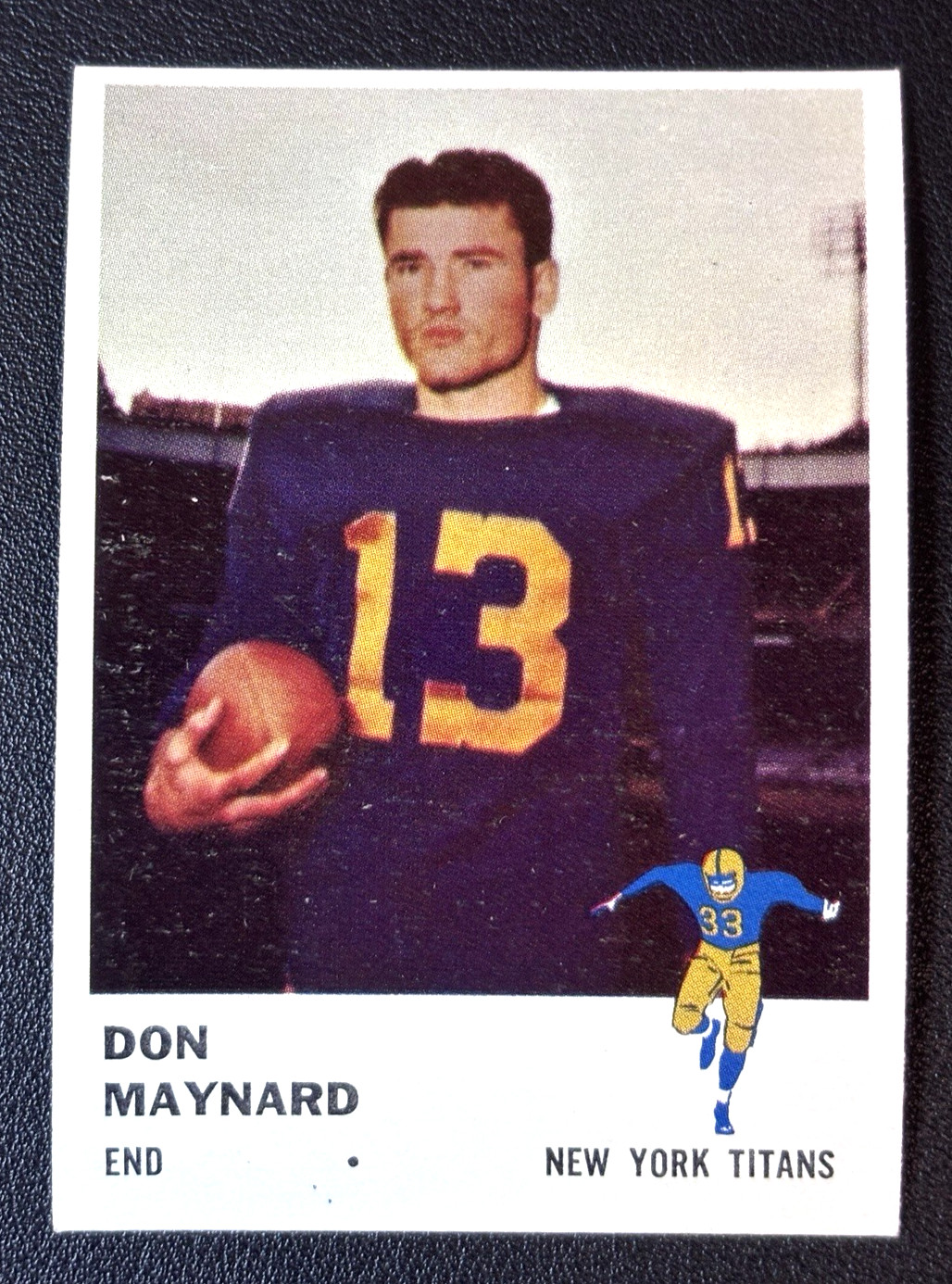 1961 Fleer Football Card #215 Don Maynard New York Titans NM