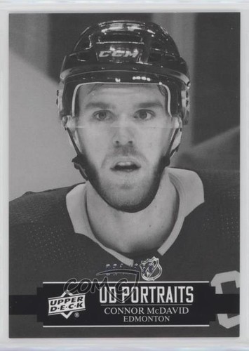 Connor McDavid [Black & White] #P-25 2021 Upper Deck UD Portraits card