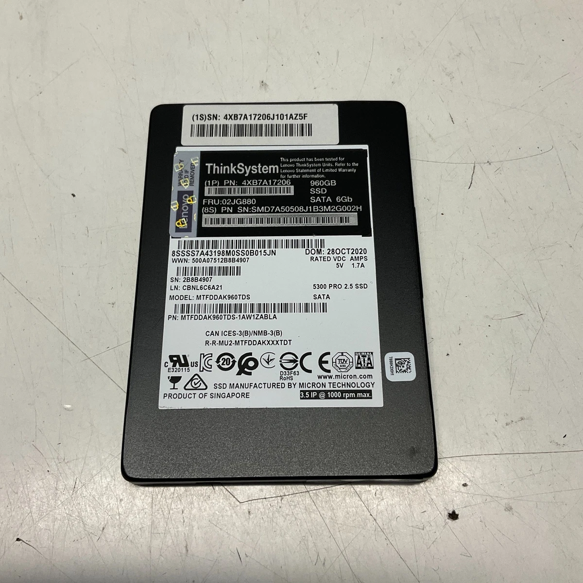 内蔵型SSD MICRON SSD 1TB NVMe gen 3 Micron 1 TB Solid State Drives