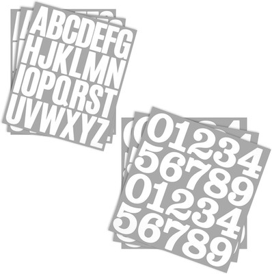 138 Pcs 2 Inch Mailbox Letters and Numbers for Outside, Self-Adhesive Vinyl Alph