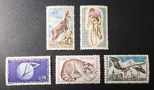 6312 - FRANCE - SCOTT# 1302, 1350, 1368, 1369-1370 - MNH