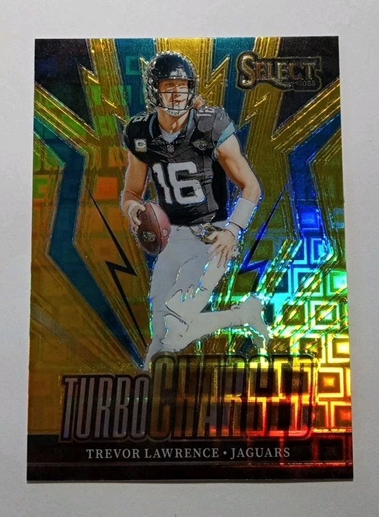 2023 23 Panini Select Trevor Lawrence Turbo Charged Gold Pandora Prizm 10/10