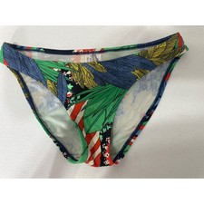 Patagonia Women Small Tropical Floral Bikini Bottoms Green Blue