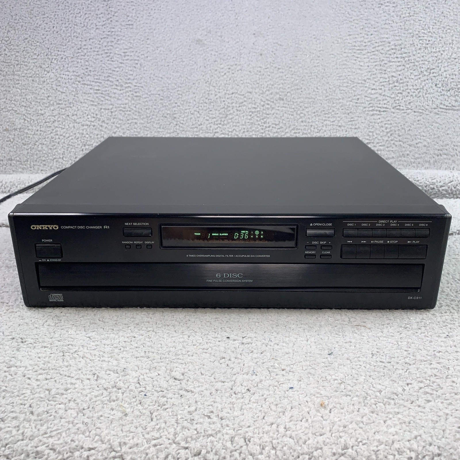 Vintage Onkyo DX-C211 6 Disc CD Changer Japan Audio Component Un-Tested As-Is