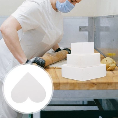 2 Pcs Moule À Gâteau Coeur Gateau Mannequin De Mariage Faux Modèle - Photo 1/4