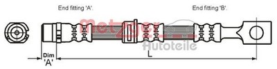Original METZGER Bremsschlauch 4115194 für Opel